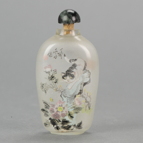 古玩雜項琉璃內畫鼻煙壺拍賣，當前價格10600元