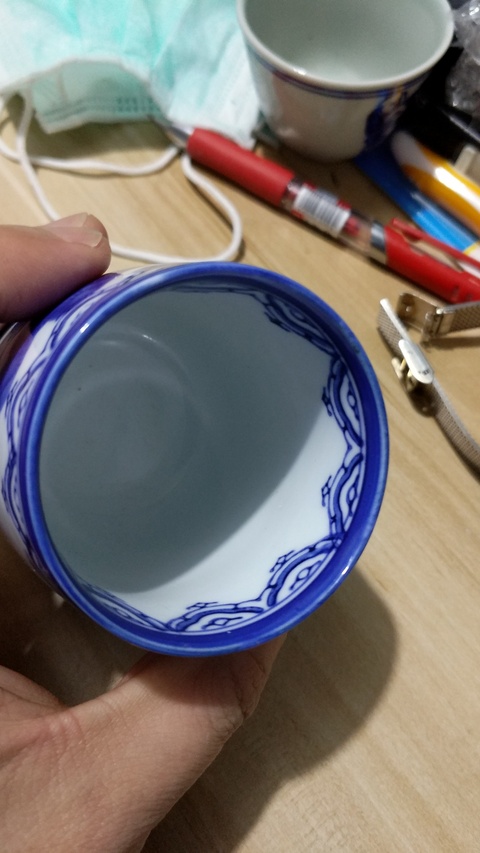 古玩陶瓷嬰戲紋青花杯拍賣，當前價格2200元