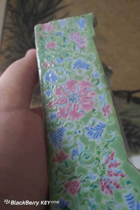 古玩陶瓷綠地粉彩花卉紋水仙盆拍賣，當前價格8800元