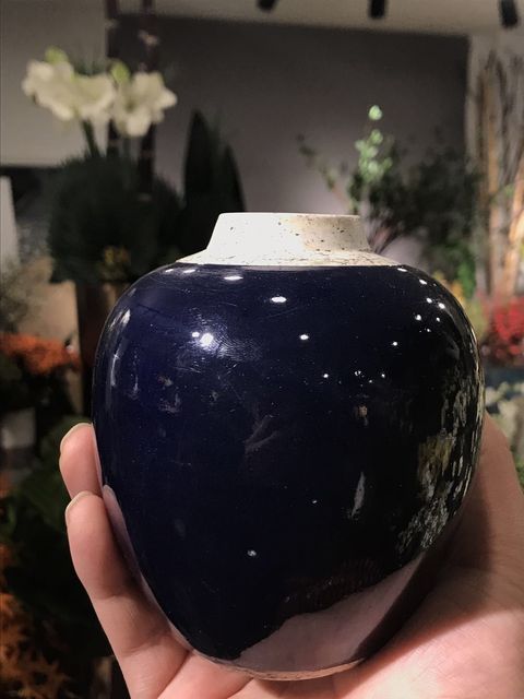 古玩陶瓷祭藍釉小罐拍賣，當前價格6600元