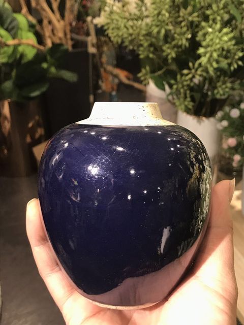 古玩陶瓷祭藍釉小罐拍賣，當前價格6600元