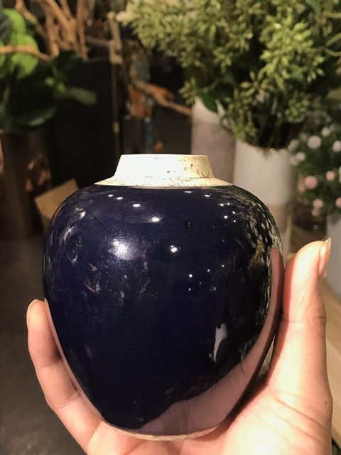 古玩陶瓷祭藍釉小罐拍賣，當前價格6600元