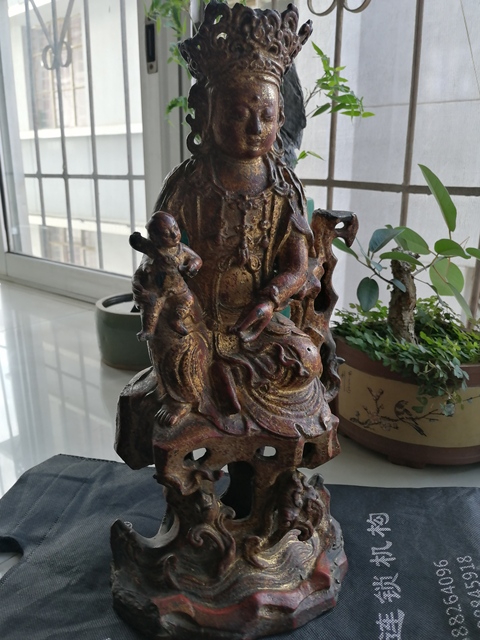 古玩銅器送子觀音拍賣，當前價格3600元