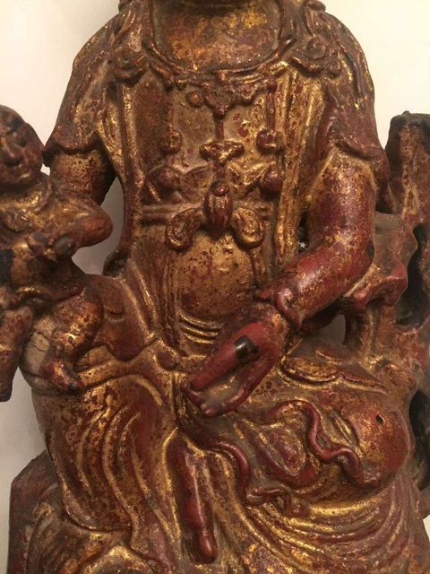 古玩銅器送子觀音拍賣，當前價格3600元