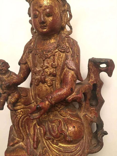 古玩銅器送子觀音拍賣，當前價格3600元