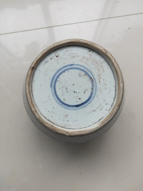古玩陶瓷花間壽字紋青花罐拍賣,當前價格2000元