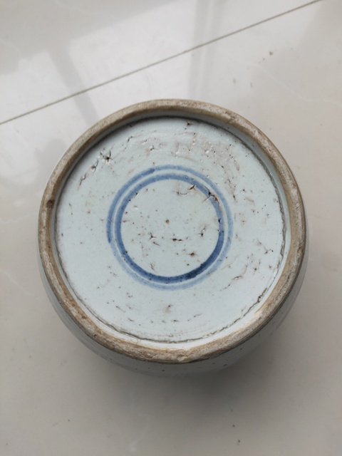 古玩陶瓷花間壽字紋青花罐拍賣,當前價格2000元