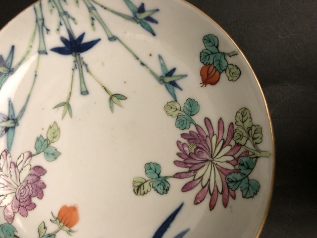 古玩陶瓷斗彩鳳凰紋盤拍賣，當(dāng)前價格9600元