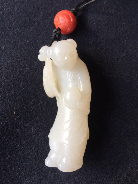 古玩玉器和田玉童子拍賣，當(dāng)前價格7000元