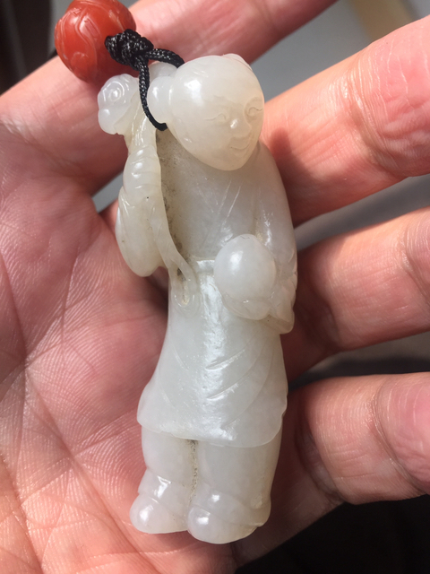 古玩玉器和田玉童子拍賣，當(dāng)前價格7000元