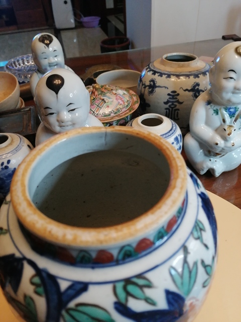 古玩陶瓷五彩罐拍賣，當(dāng)前價(jià)格12300元