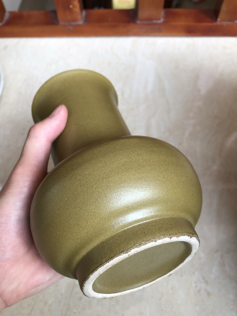 古玩陶瓷茶葉末釉花觚拍賣，當前價格7300元