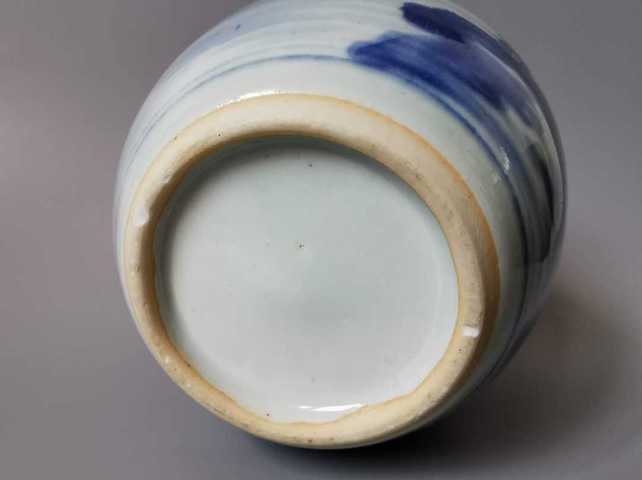 古玩陶瓷清雍正青花山水人物垂釣紋砂口罐拍賣，當(dāng)前價格9400元