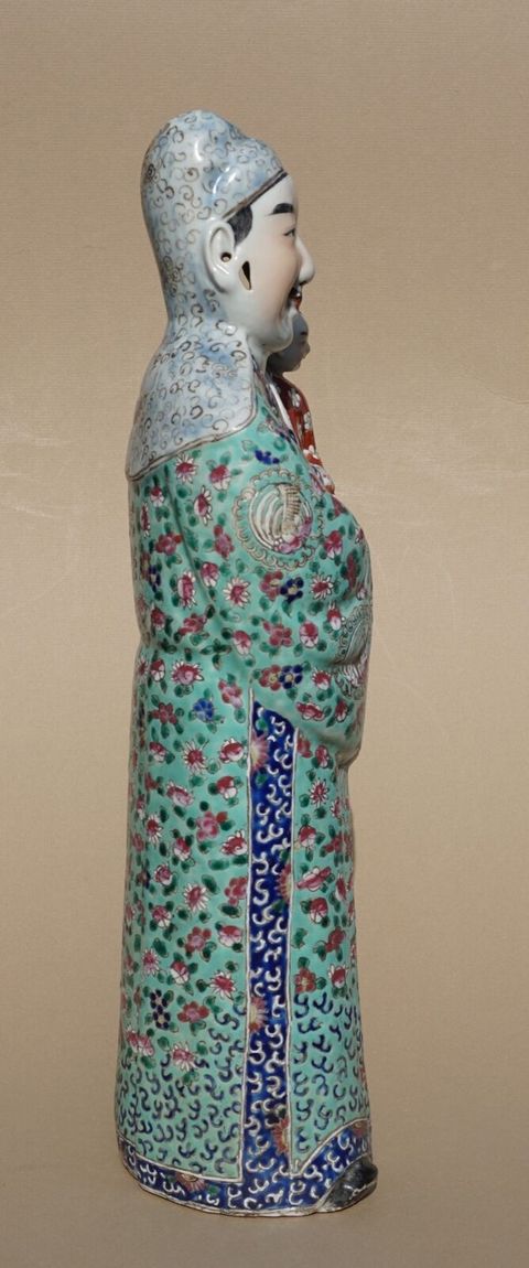 古玩陶瓷粉彩三星送子瓷塑擺件拍賣，當前價格11800元