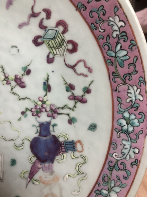 古玩陶瓷粉彩盤拍賣，當前價格10200元