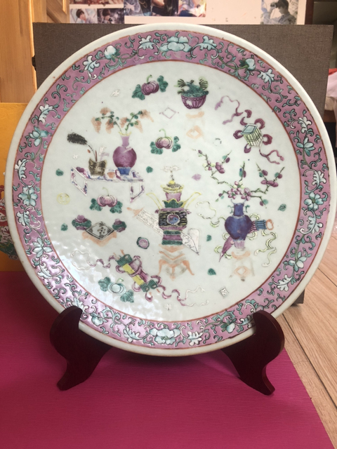 古玩陶瓷粉彩盤拍賣，當前價格10200元