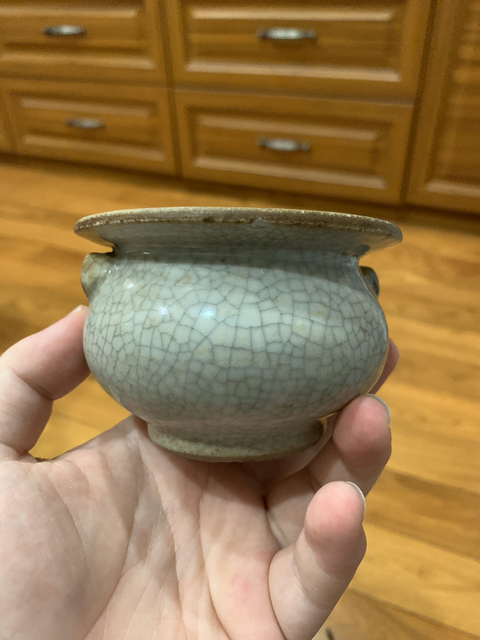 古玩陶瓷哥釉爐拍賣，當前價格9700元