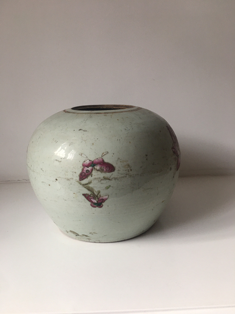 古玩陶瓷粉彩荷花罐拍賣，當前價格5600元