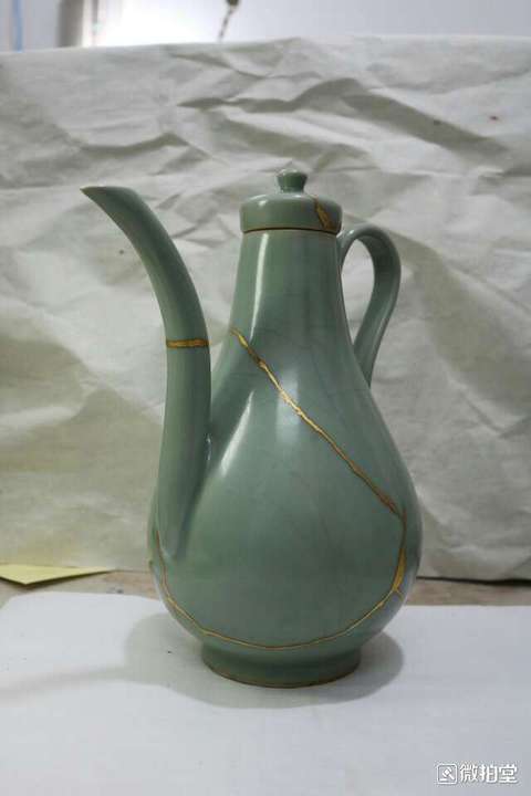 古玩陶瓷龍泉釉壺拍賣，當前價格3300元