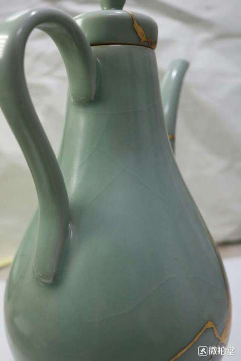 古玩陶瓷龍泉釉壺拍賣，當前價格3300元