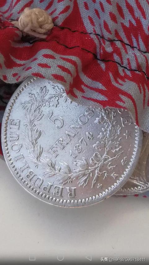 古玩錢幣法國大力神5法郎銀幣拍賣，當前價格2680元