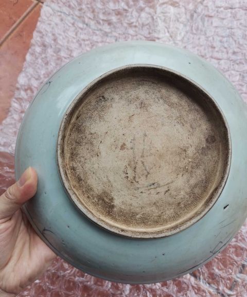 古玩陶瓷青花雙駿圖盤拍賣，當(dāng)前價(jià)格5500元