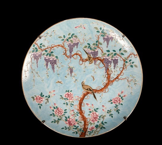 古玩陶瓷粉彩盤拍賣，當前價格16800元