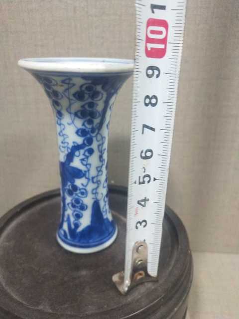 古玩陶瓷青花花觚拍賣(mài)，當(dāng)前價(jià)格4800元