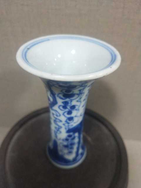 古玩陶瓷青花花觚拍賣(mài)，當(dāng)前價(jià)格4800元