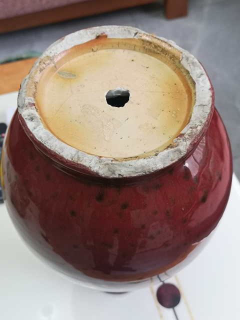 古玩陶瓷清代中期鈞紅釉弦紋瓶拍賣，當前價格9800元