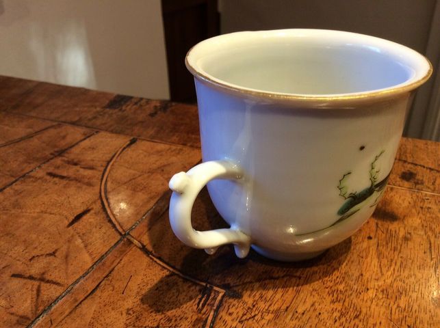 古玩陶瓷粉彩太白醉酒人物故事紋把杯拍賣，當前價格10000元