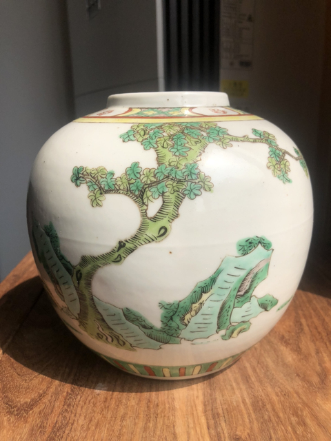 古玩陶瓷五彩罐拍賣，當前價格11000元