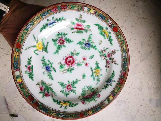 古玩陶瓷廣彩盤拍賣，當(dāng)前價(jià)格10000元