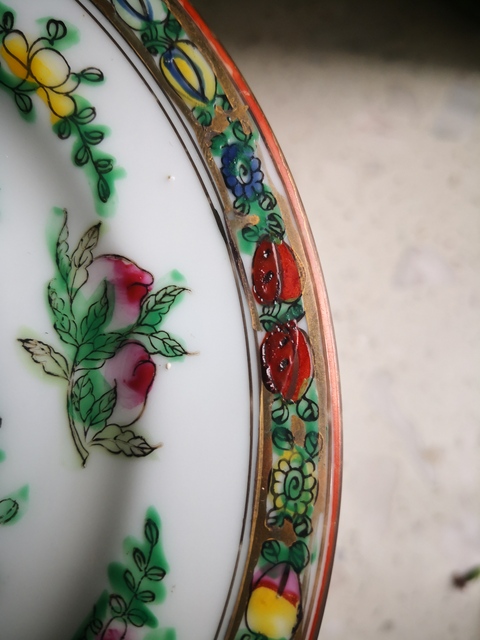 古玩陶瓷廣彩盤拍賣，當(dāng)前價(jià)格10000元