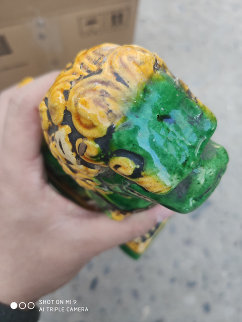 古玩陶瓷琉璃釉獅子拍賣，當前價格7000元