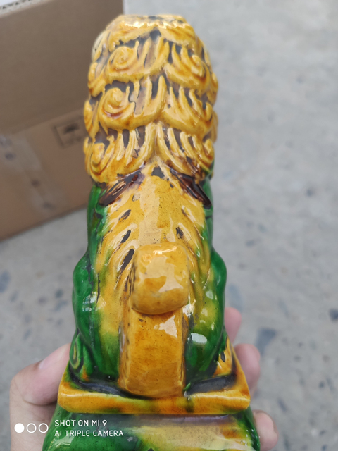 古玩陶瓷琉璃釉獅子拍賣，當前價格7000元