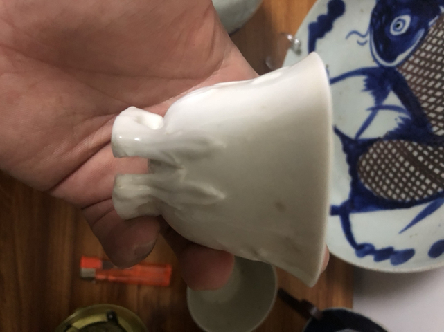 古玩陶瓷白釉梅花杯拍賣，當前價格7000元