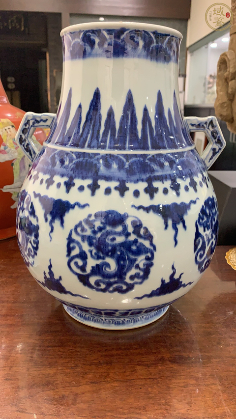 古玩陶瓷青花夔龍紋吉耳尊拍賣，當前價格7000元