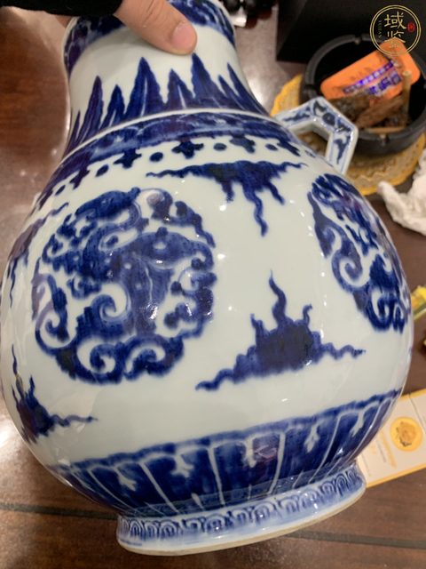 古玩陶瓷青花夔龍紋吉耳尊拍賣，當前價格7000元