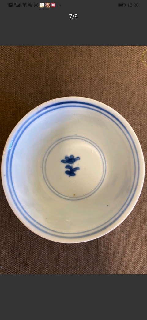 古玩陶瓷青花花卉紋杯碟拍賣，當前價格9000元