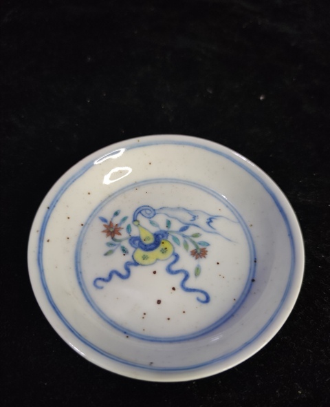 古玩陶瓷粉彩折枝花卉紋盤拍賣，當前價格2560元