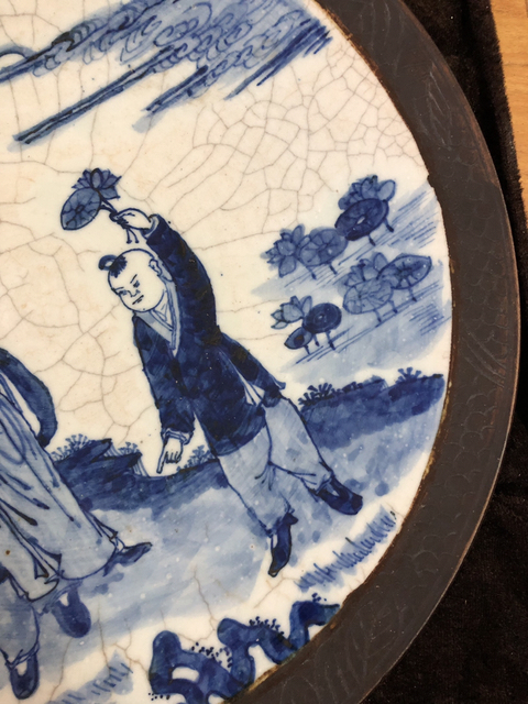 古玩陶瓷青花盤(pán)拍賣，當(dāng)前價(jià)格11000元