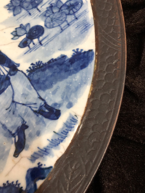 古玩陶瓷青花盤(pán)拍賣，當(dāng)前價(jià)格11000元