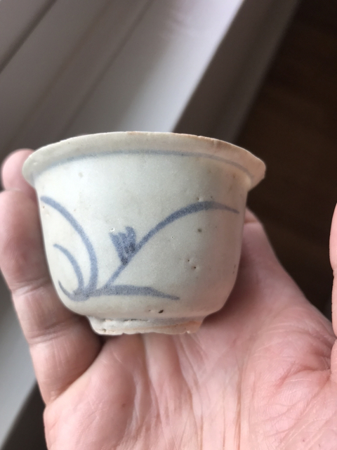 古玩陶瓷青花杯拍賣，當前價格9000元