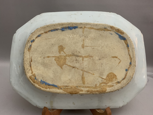 古玩陶瓷乾隆廣彩花鳥人物紋長方盤拍賣，當前價格10000元