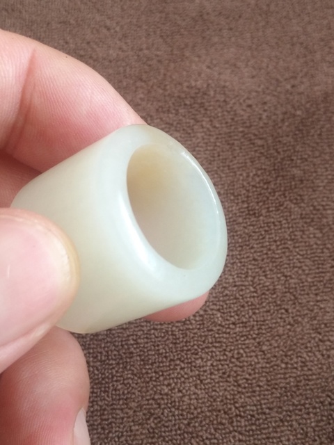 古玩玉器清代羊脂白玉扳指拍賣，當前價格58888元