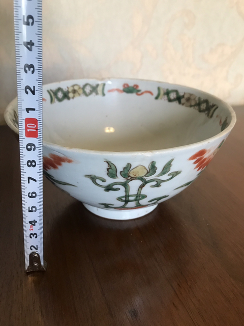 古玩陶瓷五彩花卉紋碗拍賣，當(dāng)前價(jià)格2000元