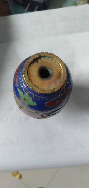 古玩雜項(xiàng)景泰藍(lán)銅瓶拍賣，當(dāng)前價(jià)格2000元