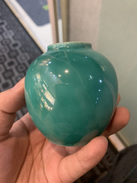 古玩陶瓷綠釉小罐拍賣，當前價格3000元