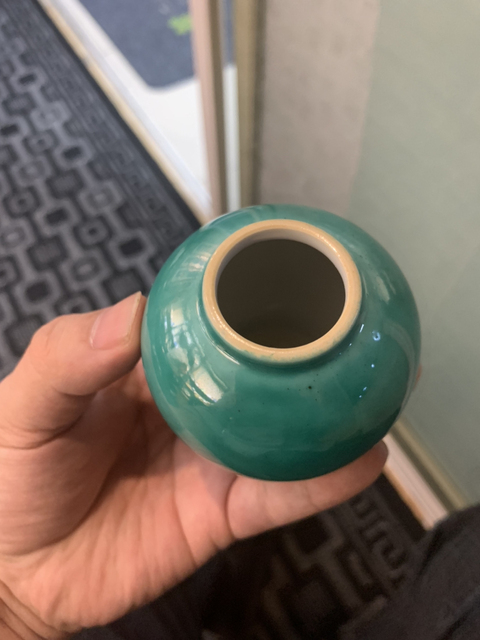 古玩陶瓷綠釉小罐拍賣，當前價格3000元